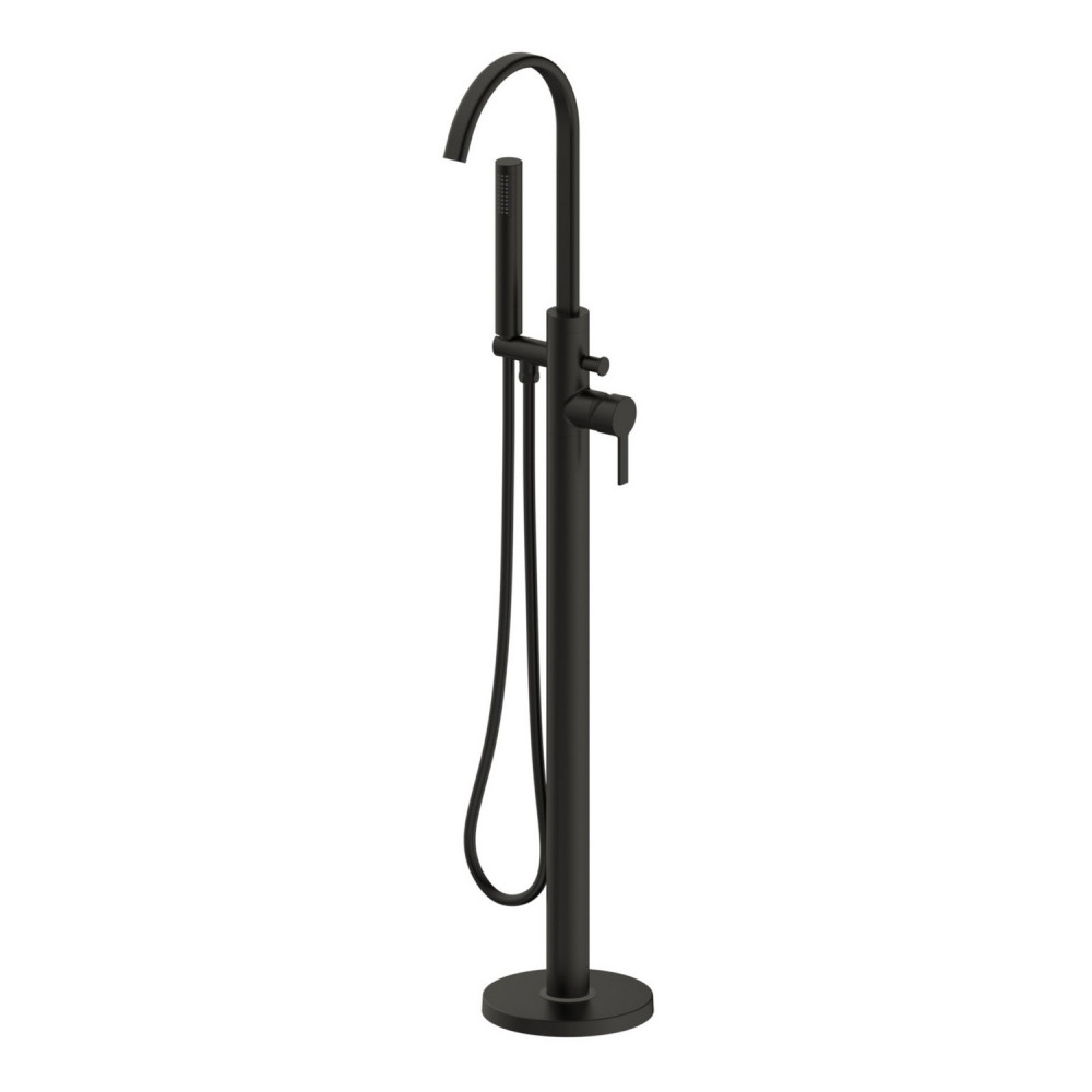 Ajax Freshney Floor Standing Bath Shower Mixer in Black