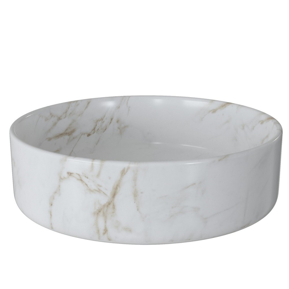 Ajax Hainton Matt Marble 355mm Round Ceramic Countertop Basin