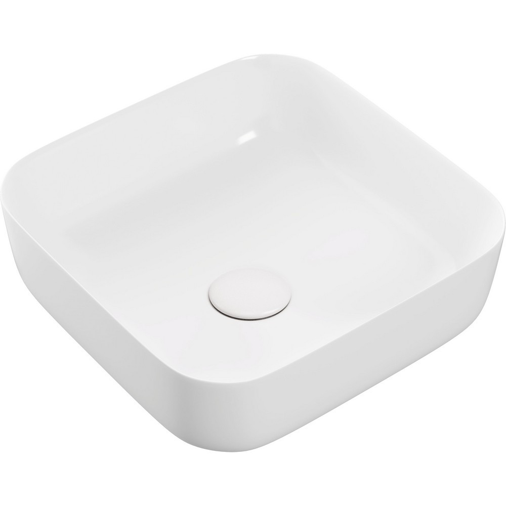 Ajax Hainton Matt White 400mm Square Ceramic Countertop Basin