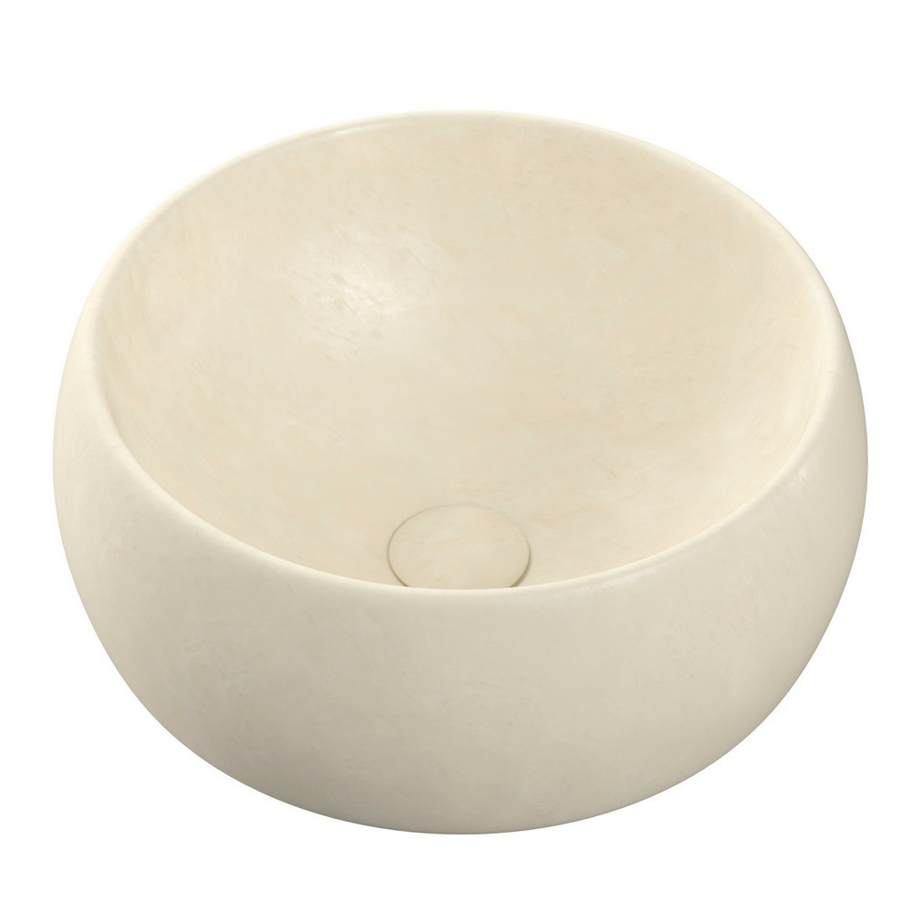 Ajax Hatcliffe Stone Effect 400mm Round Ceramic Countertop Basin