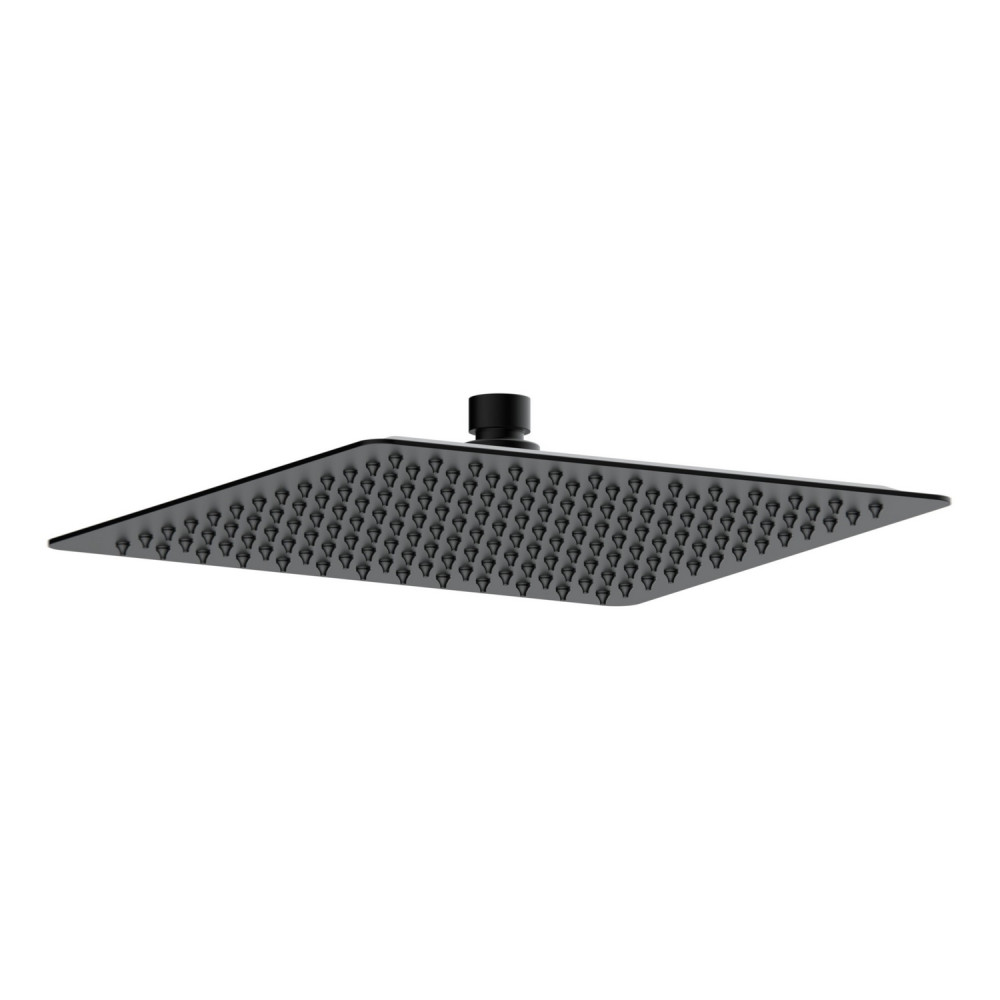 Ajax Hedon Square 250mm Matt Black Ultra Slim Shower Head