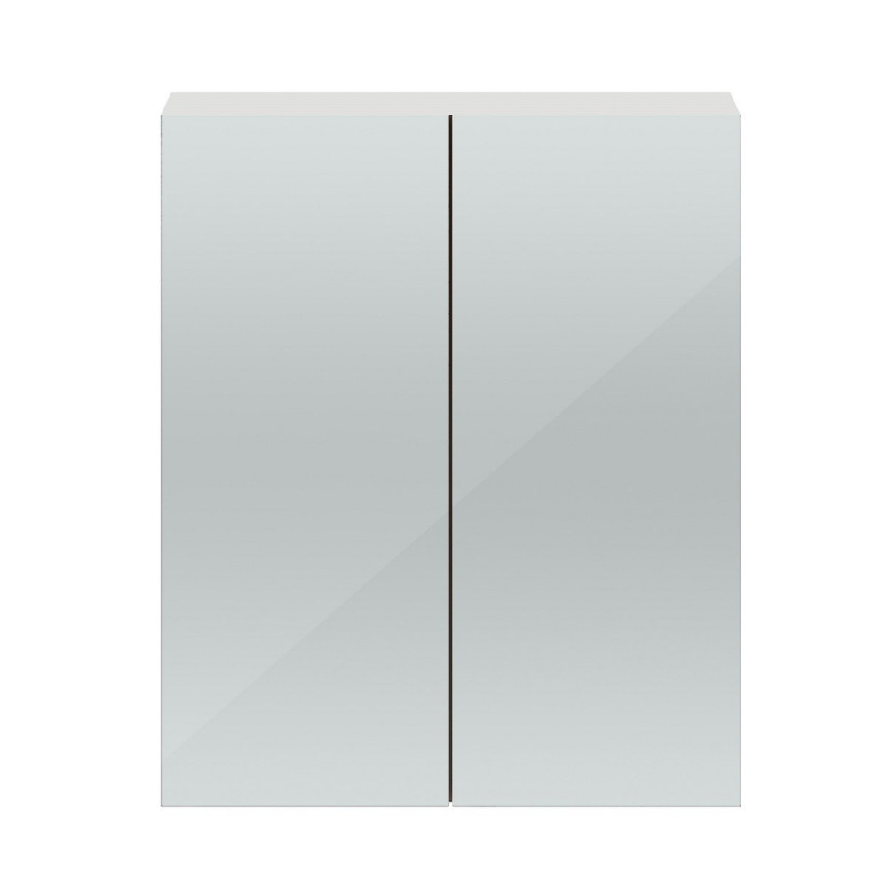 Ajax Idon 600mm 2 Door Mirror Cabinet in Gloss Grey Mist
