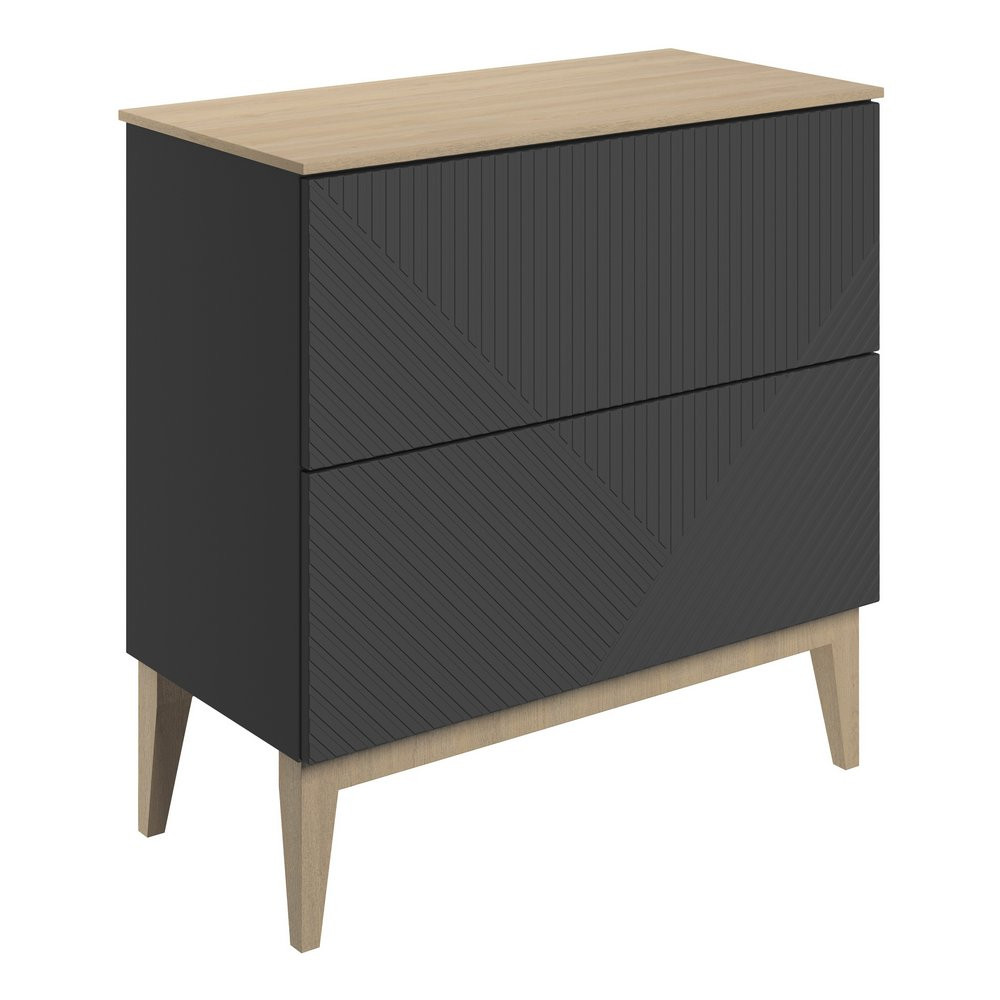 Ajax Irby Matt Graphite Grey 810mm Floor Standing Vanity Unit with Worktop