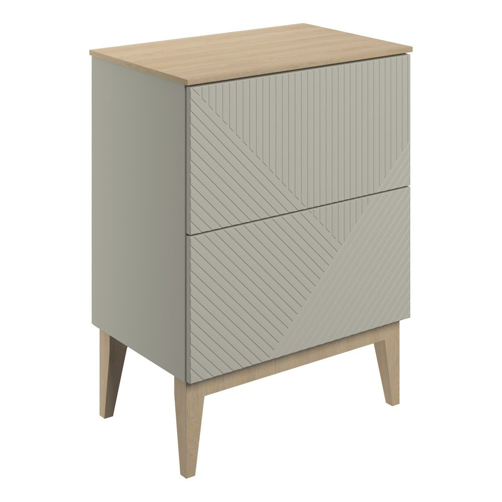 Ajax Irby Matt Oat 610mm Floor Standing Vanity Unit with Worktop