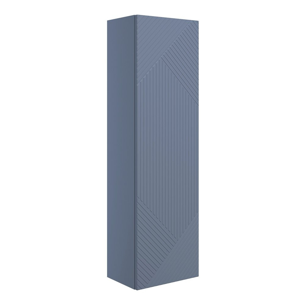 Ajax Irby Matt Smoke Blue 350mm Wall Hung Tall Storage Unit