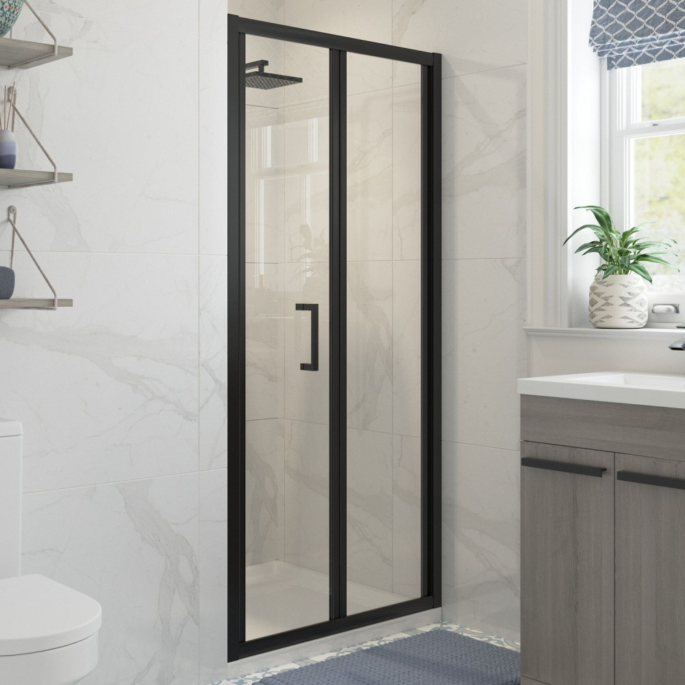 Ajax Keah 5mm Black 800mm Bifold Shower Door