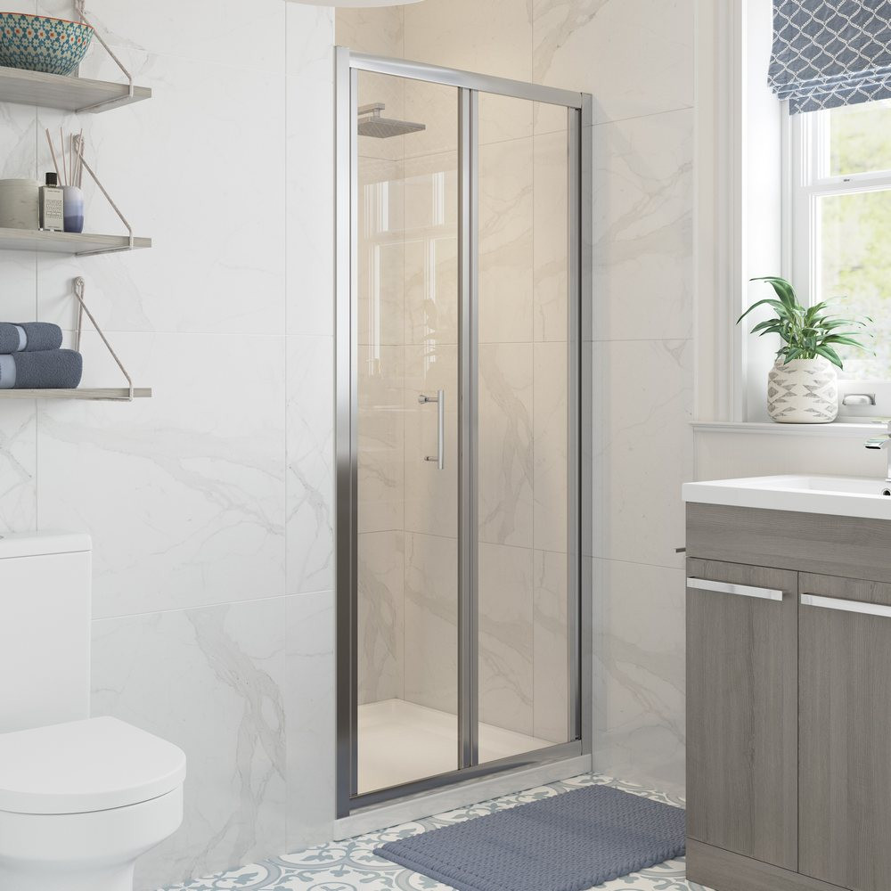 Ajax Keah 5mm Chrome Bifold Shower Door Main