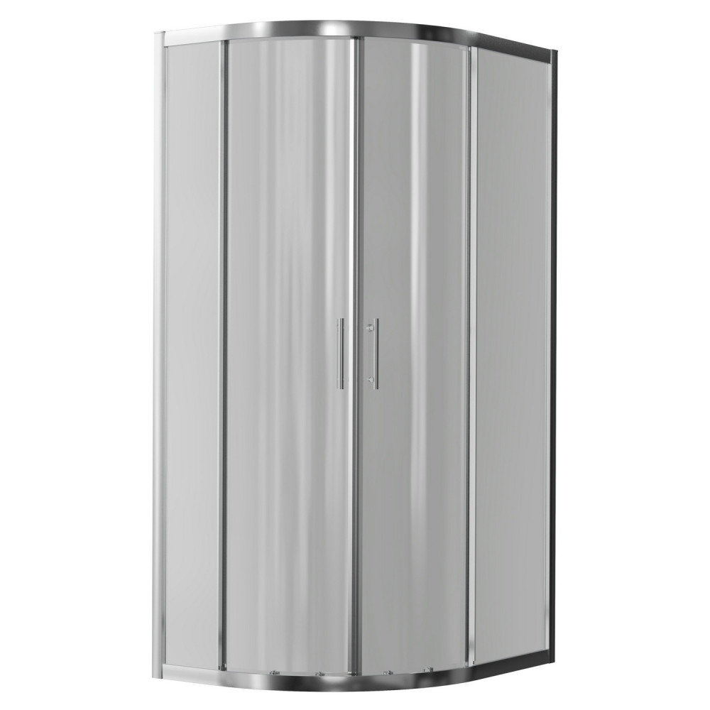 Ajax Keah 6mm Chrome 1000 x 800mm Easy Fit Two Door Offset Quadrant Shower Enclosure
