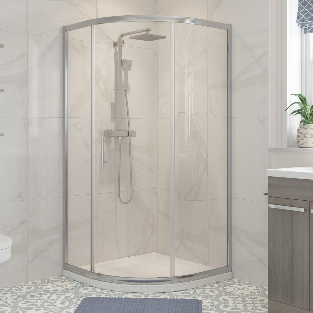 Ajax Keah 6mm Chrome One Door Quadrant Shower Enclosure