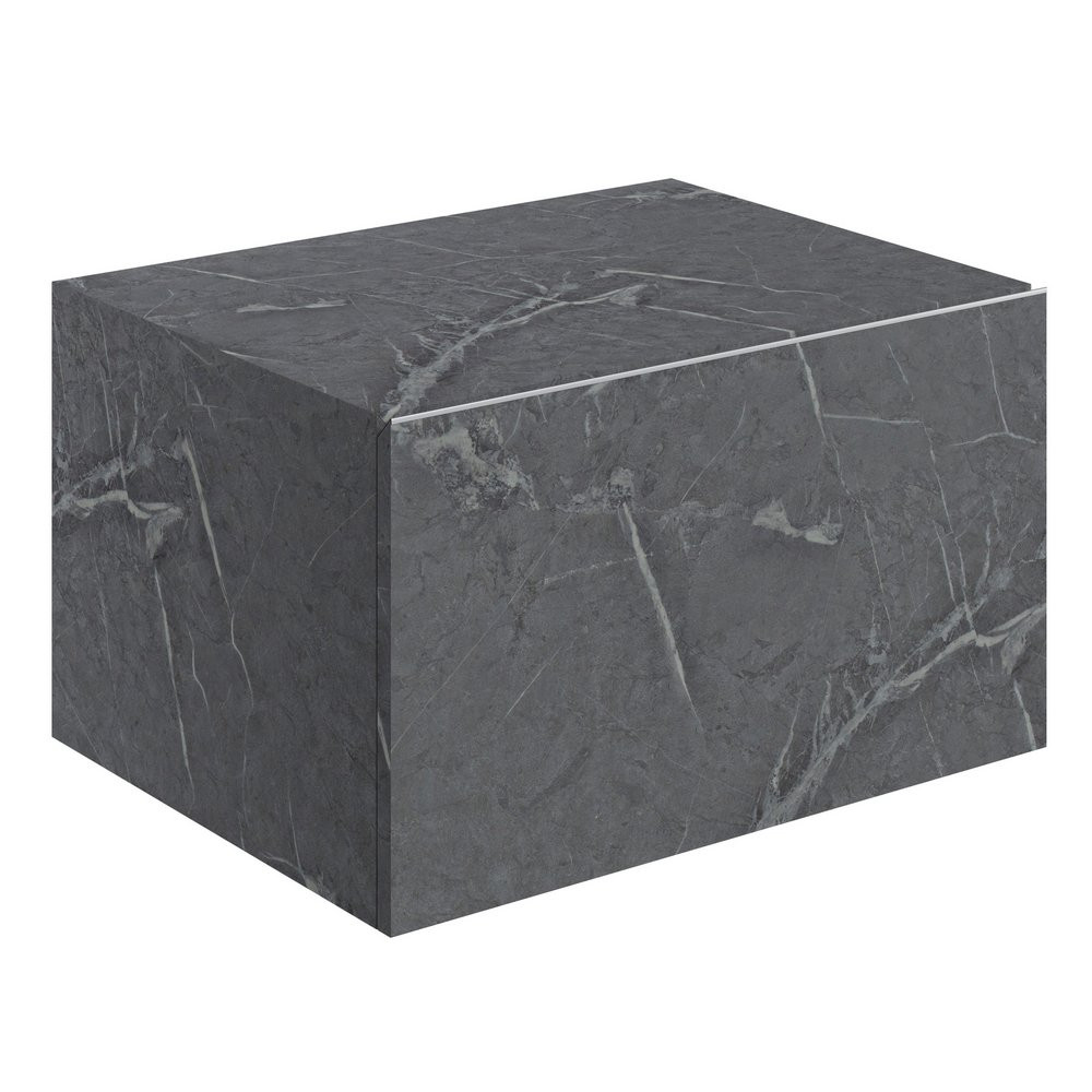 Ajax Kelsey Wall Hung 600mm Grey Marble Storage Drawer Unit