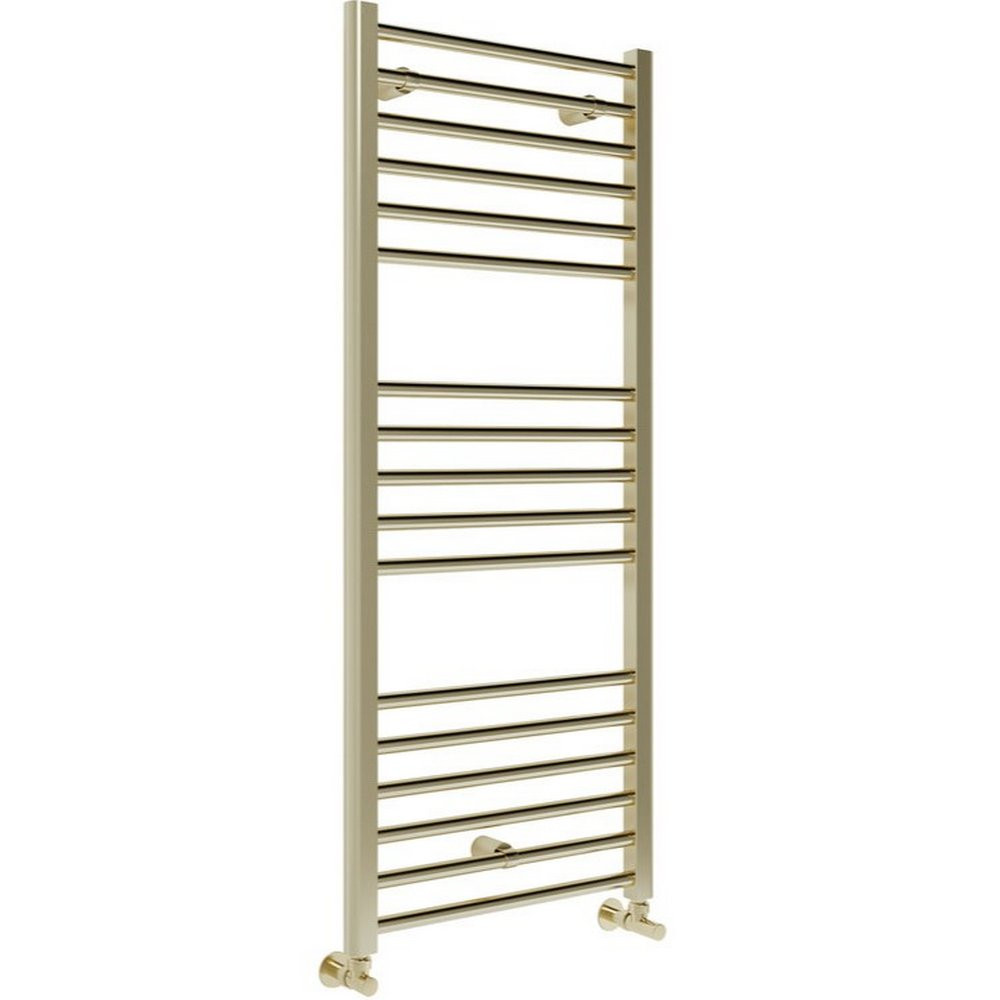 Ajax Kenwick Brushed Brass 1200 x 500mm Straight Towel Warmer