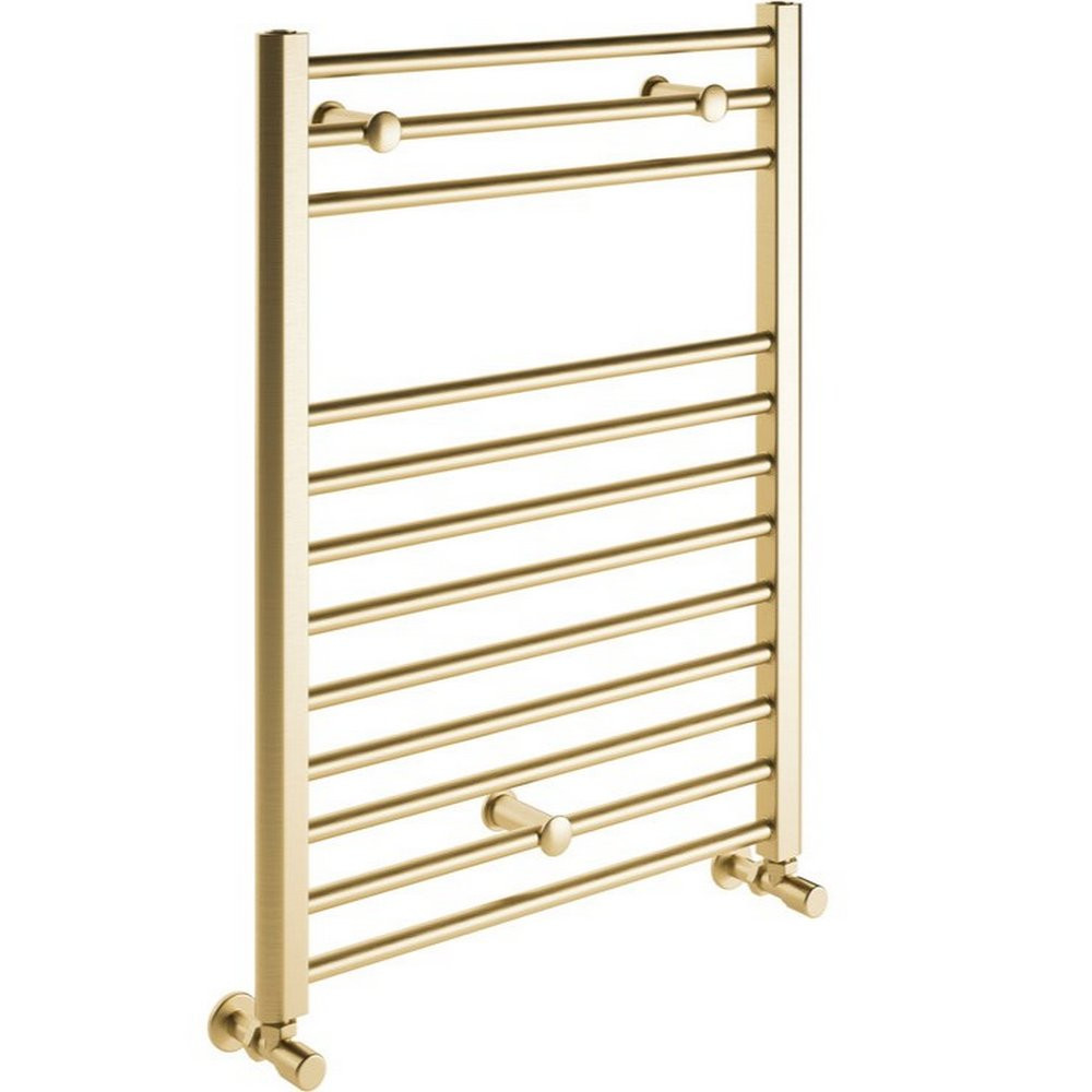 Ajax Kenwick Brushed Brass 800 x 500mm Straight Towel Warmer