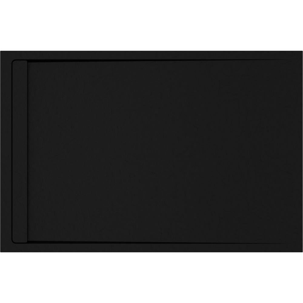 Ajax Linear Slate 1200 x 800mm Rectangular Shower Tray in Black