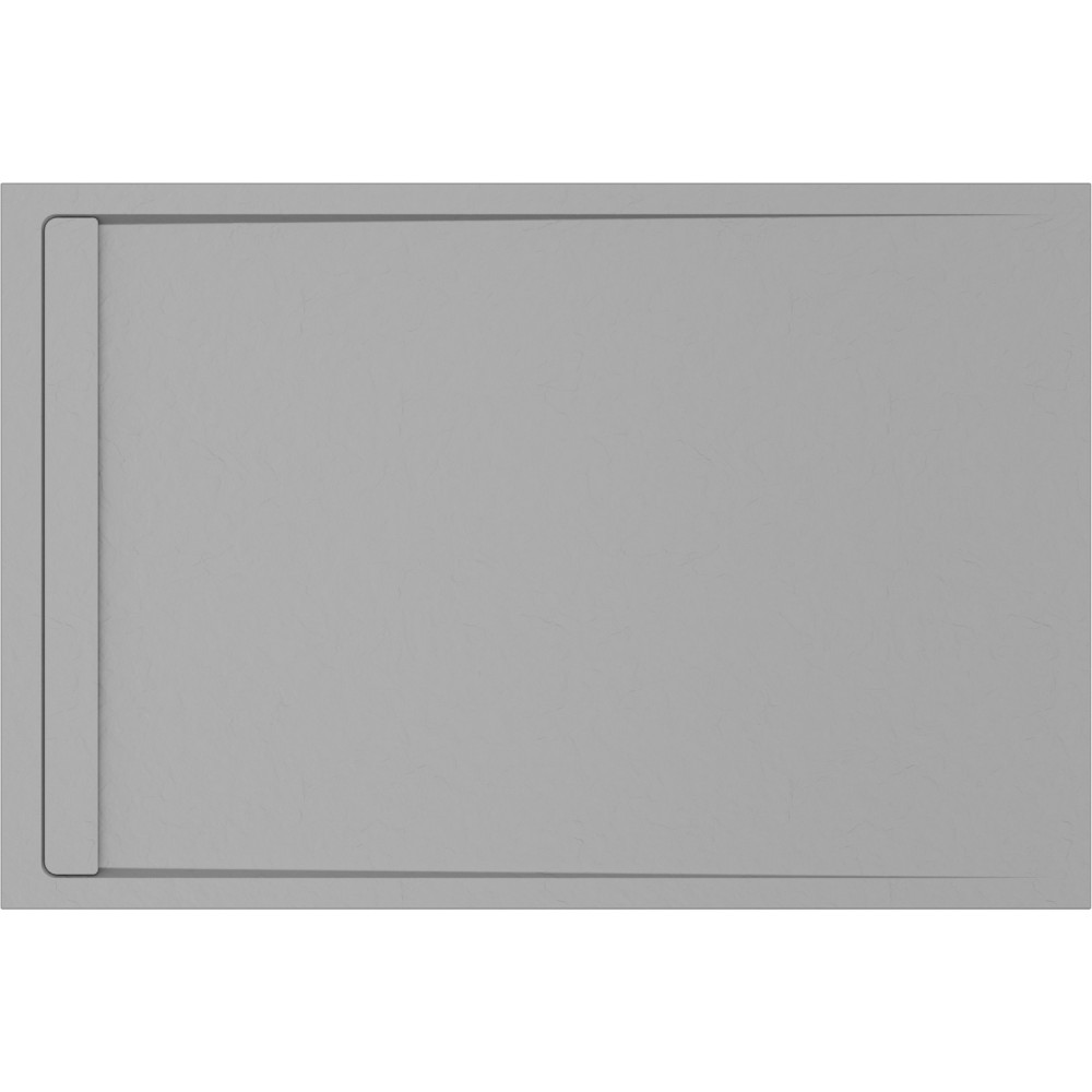 Ajax Linear Slate 1700 x 800mm Rectangular Shower Tray in Grey