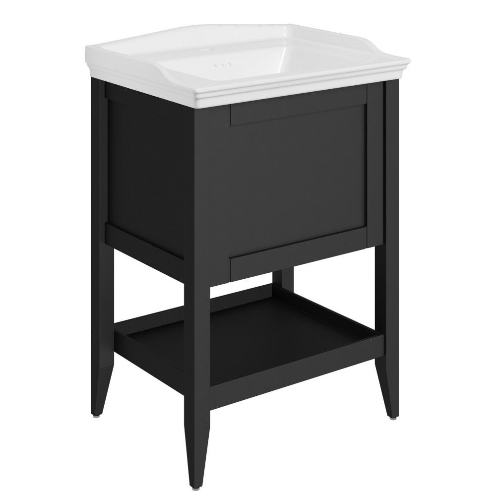 Ajax Linwood 650mm Floor Standing Matt Anthracite Vanity Unit with Basin