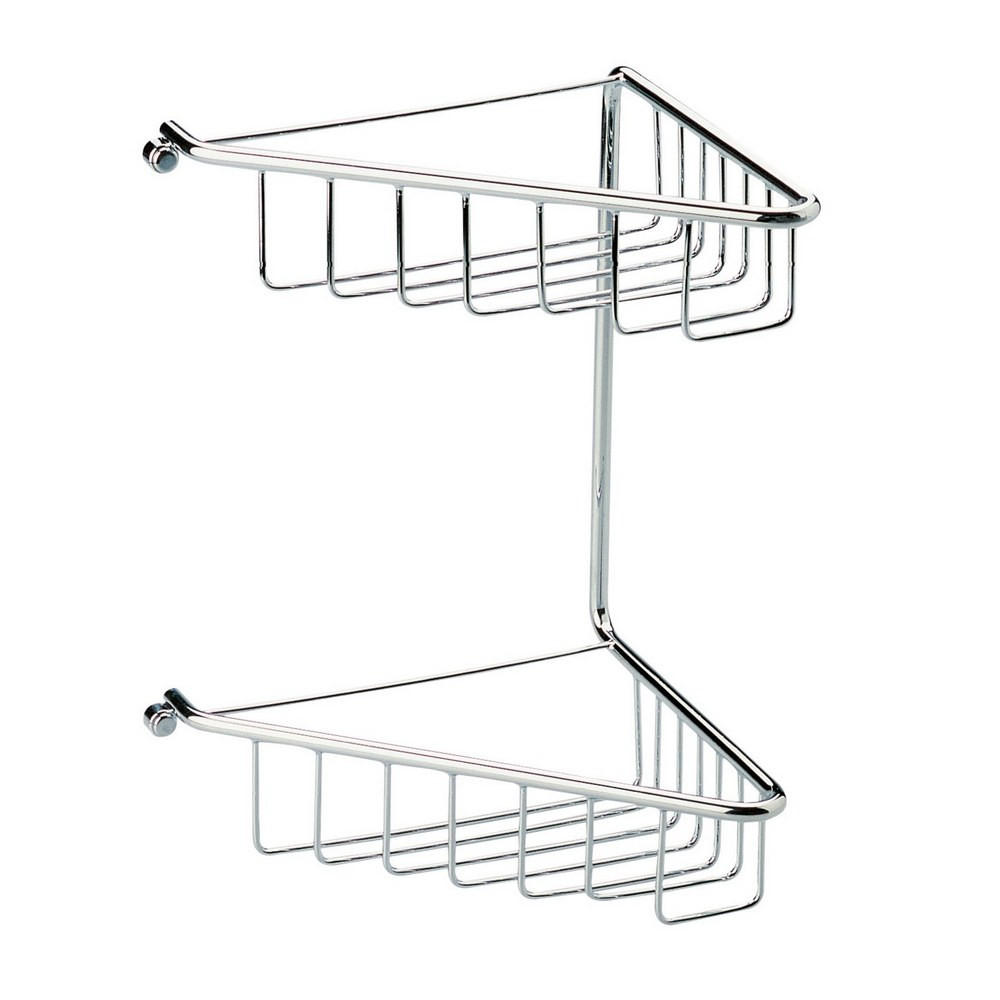 Ajax Linwood Chrome Two Tier Corner Shower Basket (1)