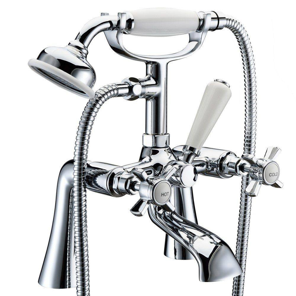 Ajax Lud Chrome Traditional Bath Shower Mixer (1)