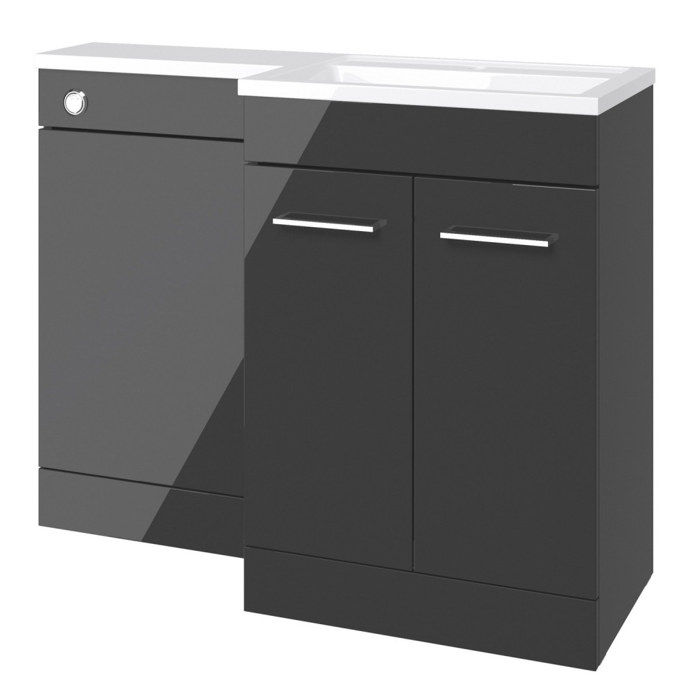 Ajax Manby 1000mm Right Hand Gloss Anthracite Combination Unit with Basin