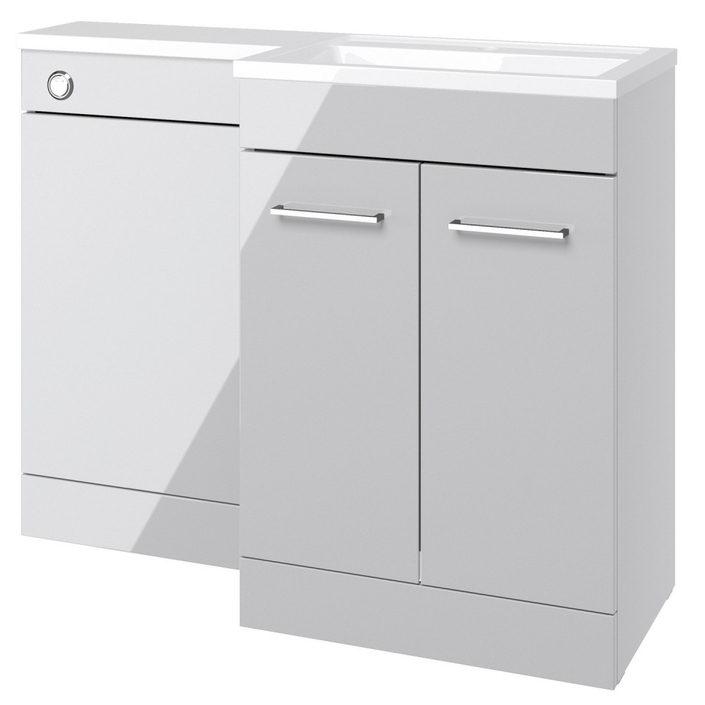 Ajax Manby 1000mm Right Hand Gloss Grey Combination Unit with Basin