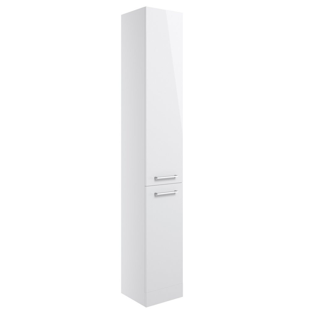 Ajax Manby 350mm Gloss White Floor Standing Tall Storage Unit