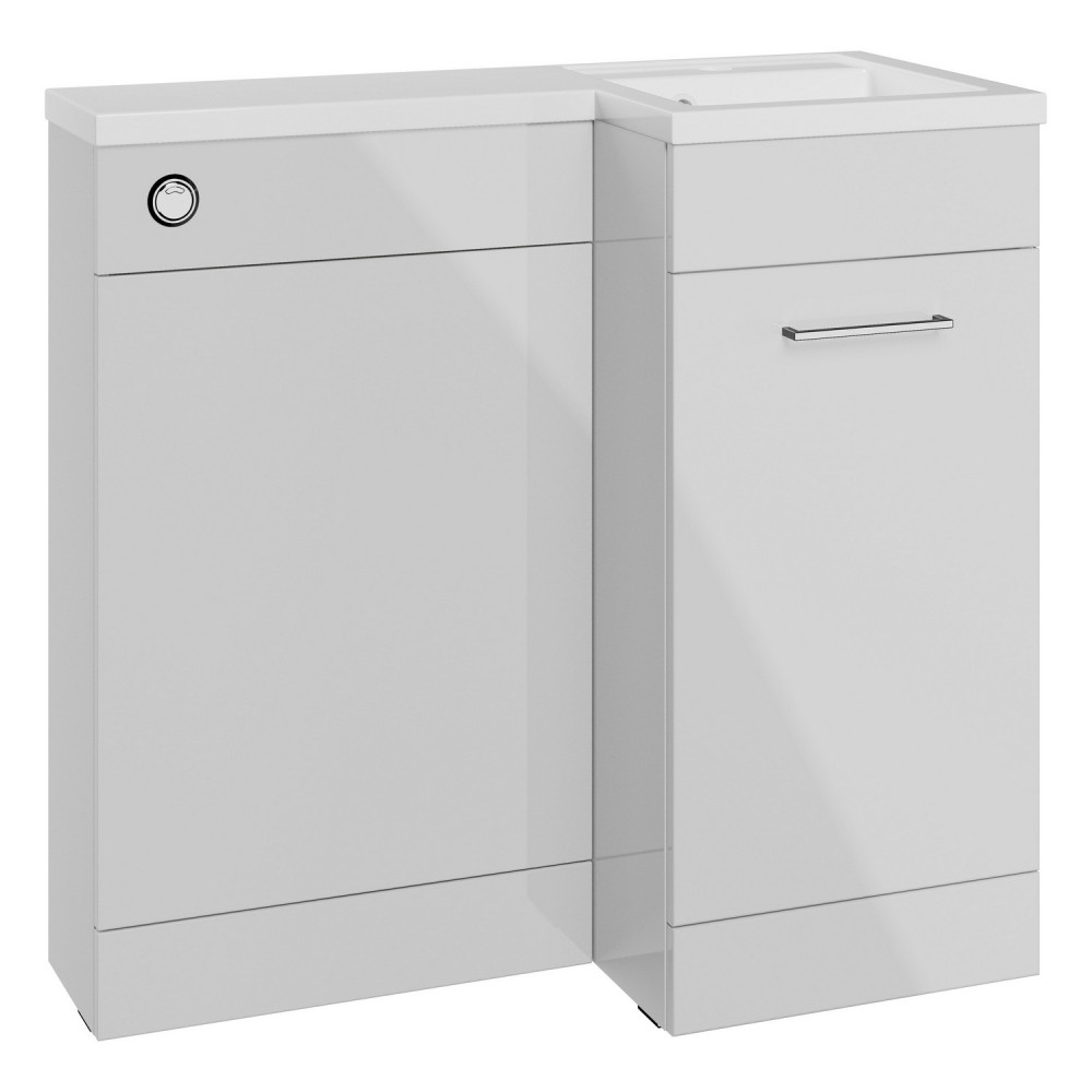 Ajax Manby 900mm Right Hand Gloss White Combination Unit with Basin