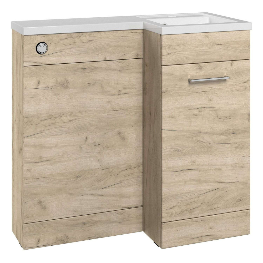 Ajax Manby 900mm Right Hand Oak Combination Unit with Basin