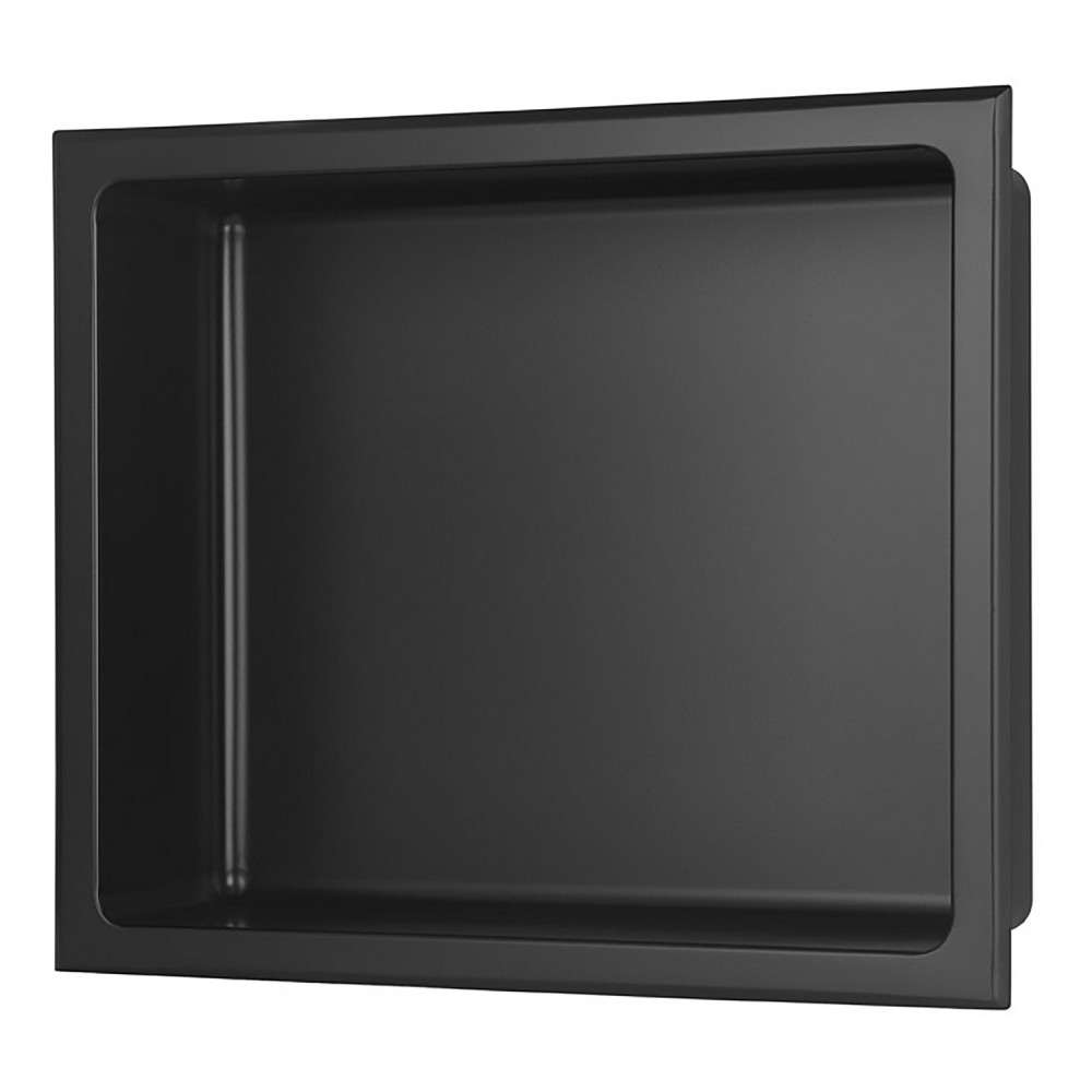 Ajax Matt Black 360 x 305mm Shower Niche