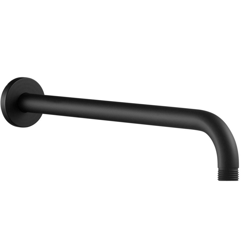 Ajax Matt Black Round 335mm Wall Mounted Shower Arm (1)
