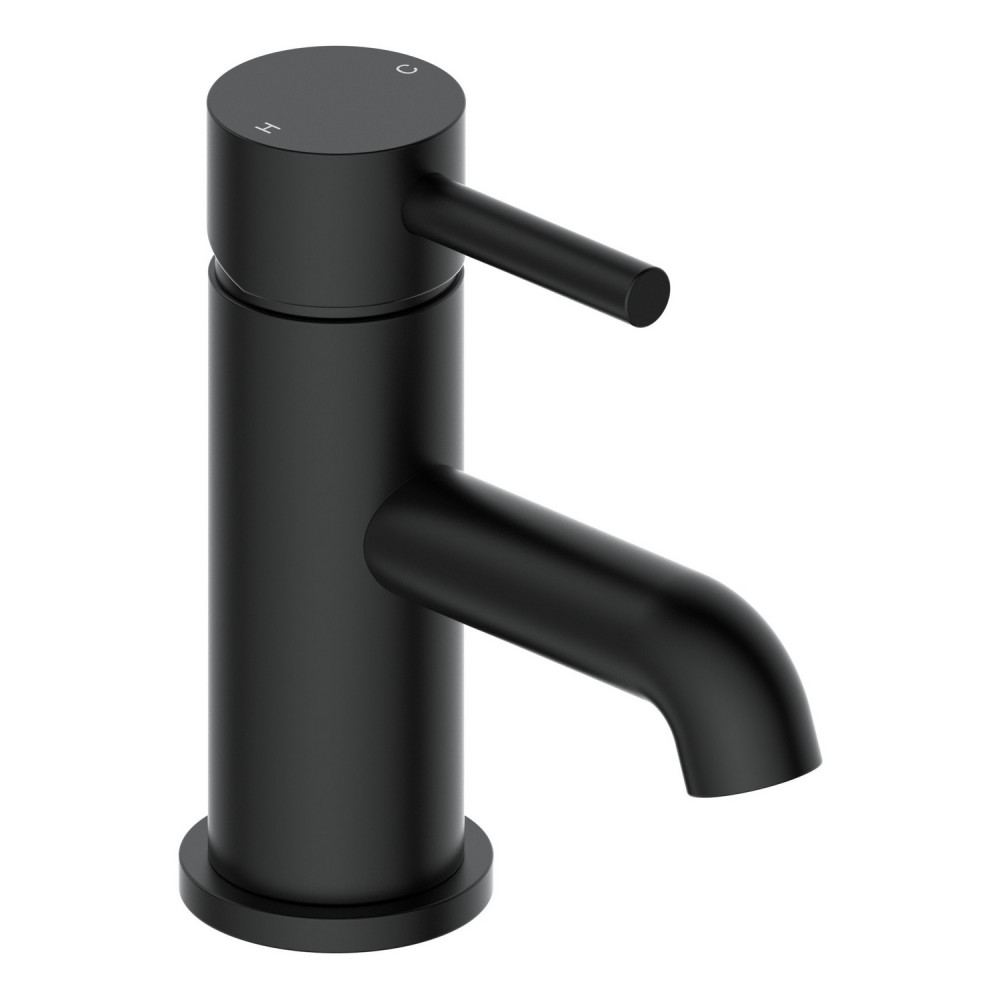 Ajax Ouse Matt Black Basin Mixer with Waste