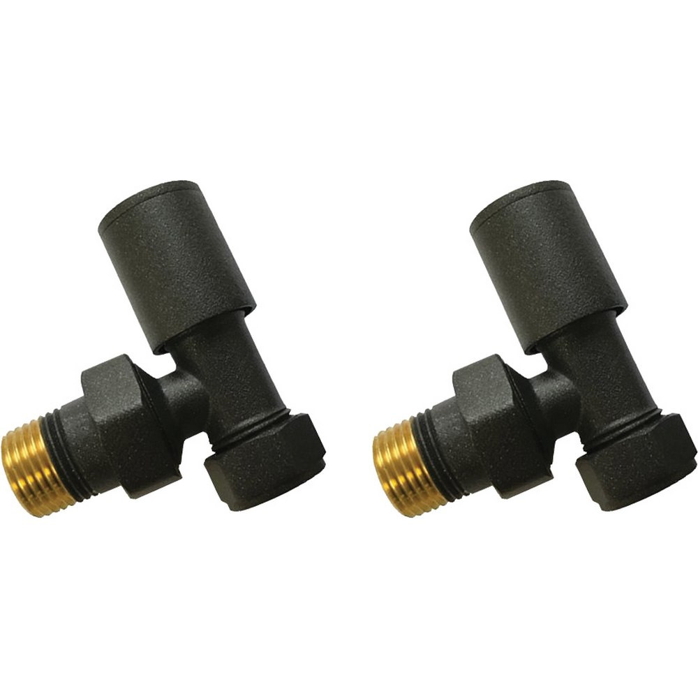 Ajax Patterned Anthracite Angled Radiator Valves (1)