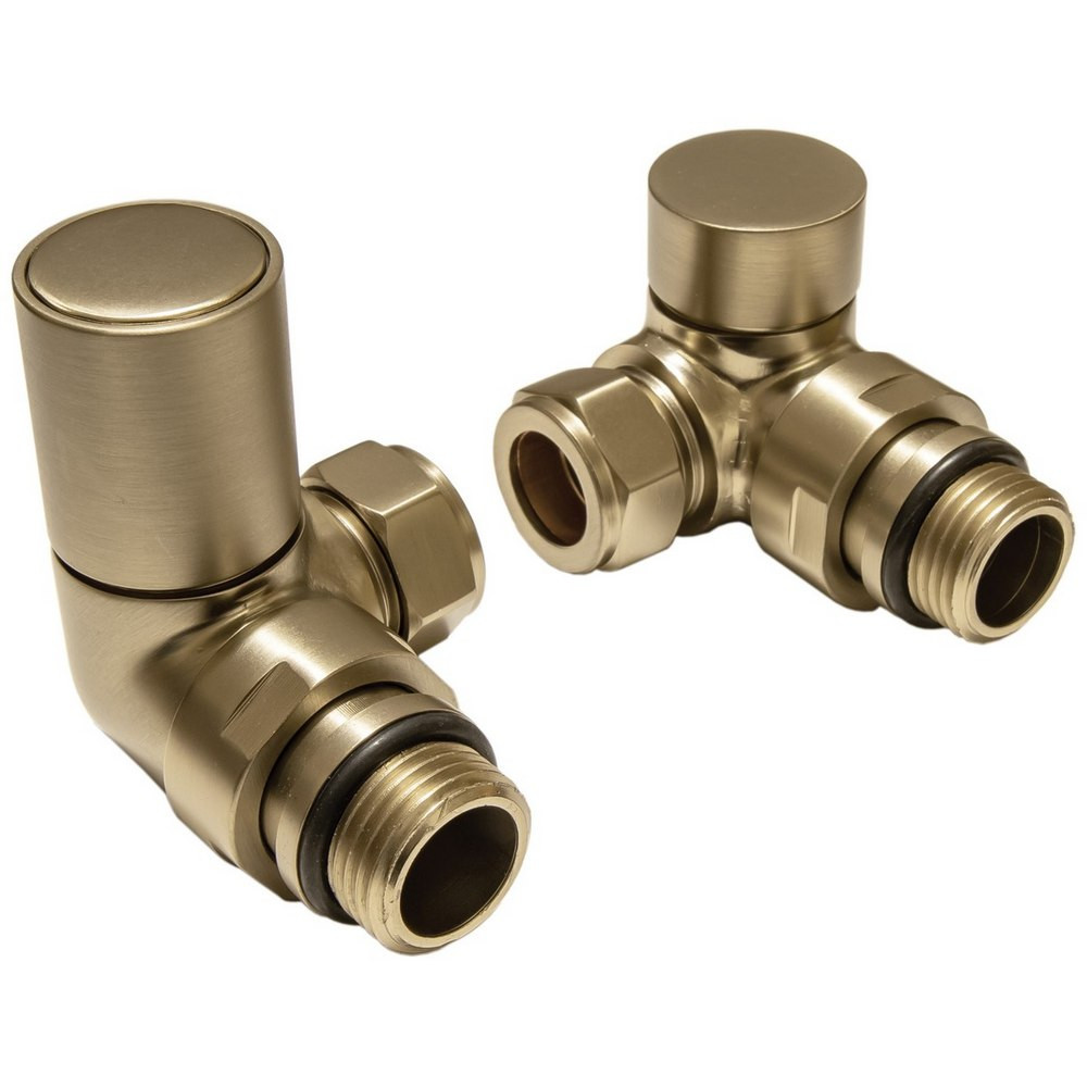 Ajax Patterned Brushed Brass Corner Radiator Valves (1)