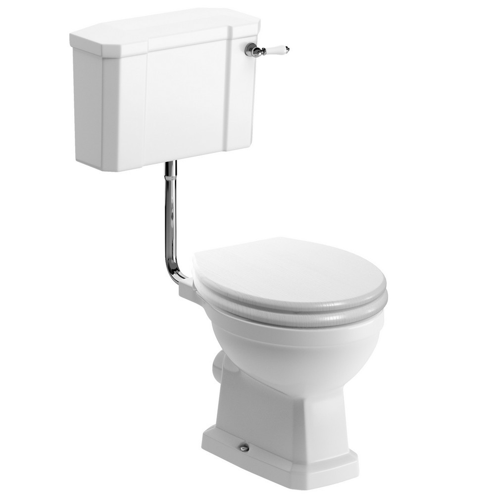 Ajax Somerby Low Level Chrome WC with White Ash Seat (1)