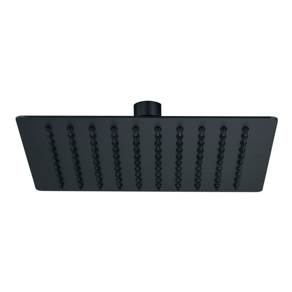 Ajax Squared Matt Black 200mm Fixed Showerhead (1)