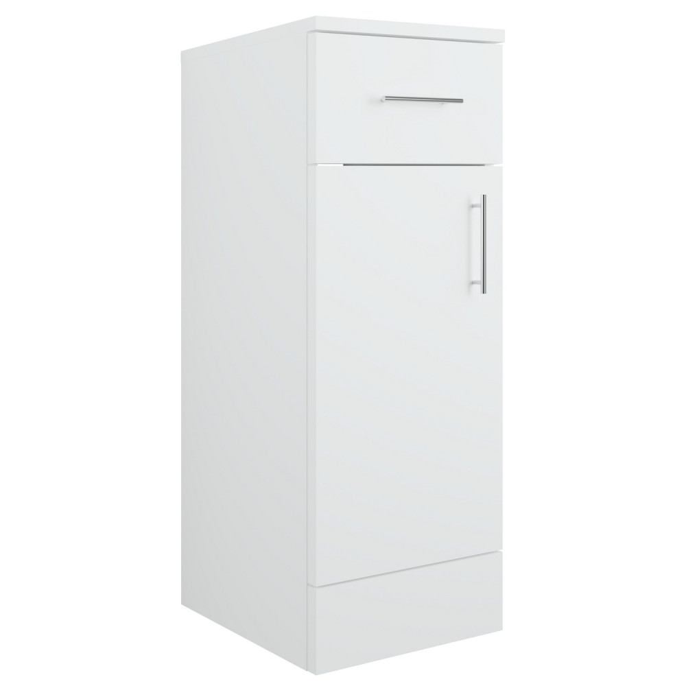 Ajax Tealby Gloss White 300mm Bathroom Storage Unit