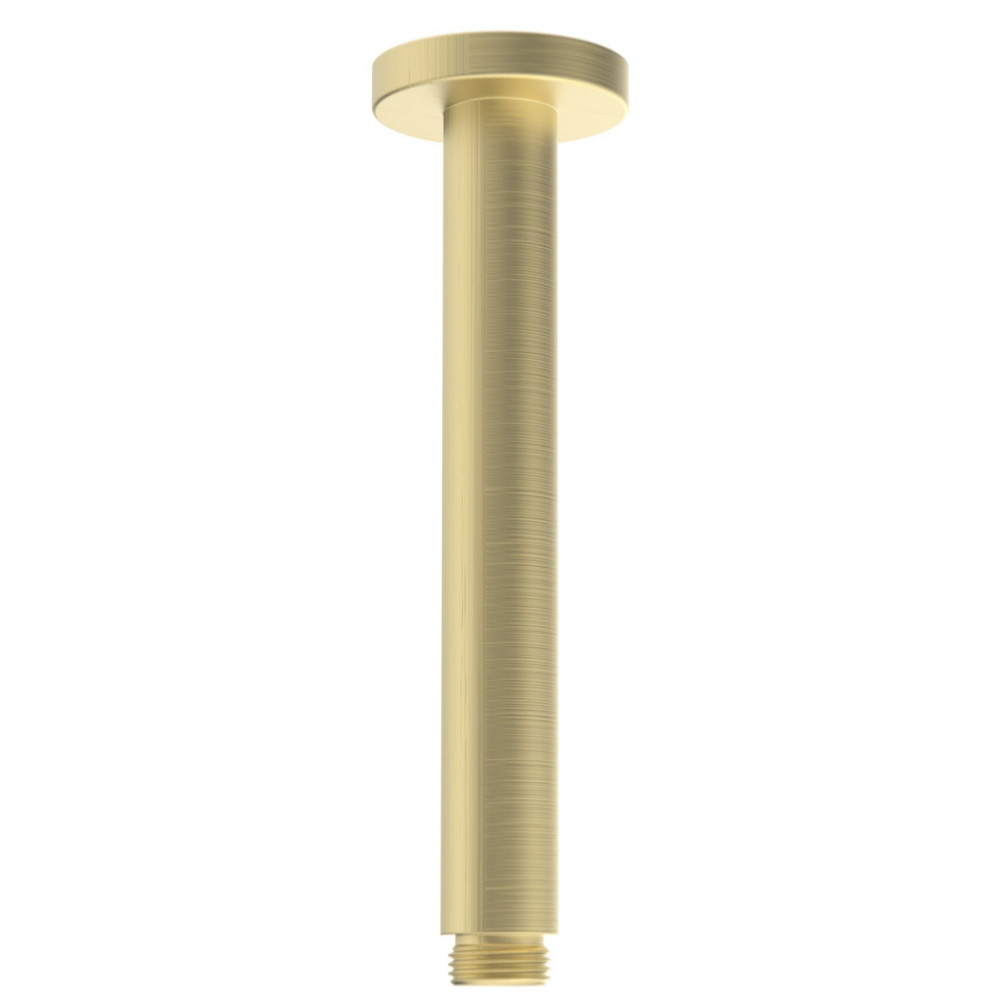 Ajax Thrunscoe Brushed Brass Round 180mm Ceiling Mounted Shower Arm