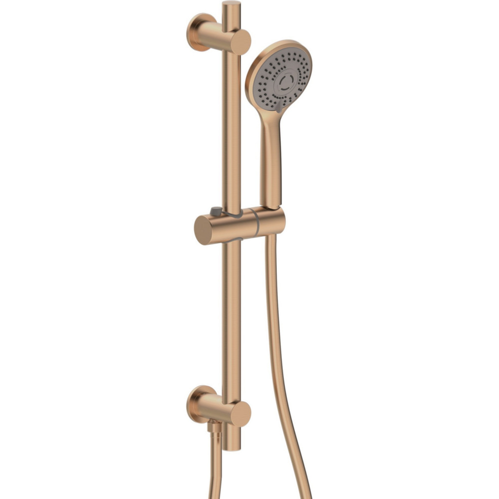 Ajax Thrunscoe Brushed Bronze Round Slider Rail Kit with Handset and Elbow