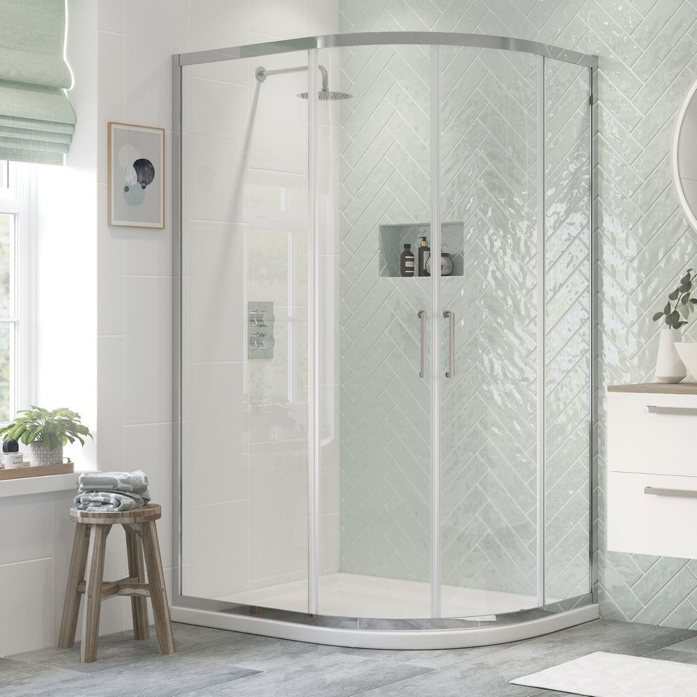 Ajax Tori 8mm Chrome Two Door Offset Quadrant Shower Enclosure