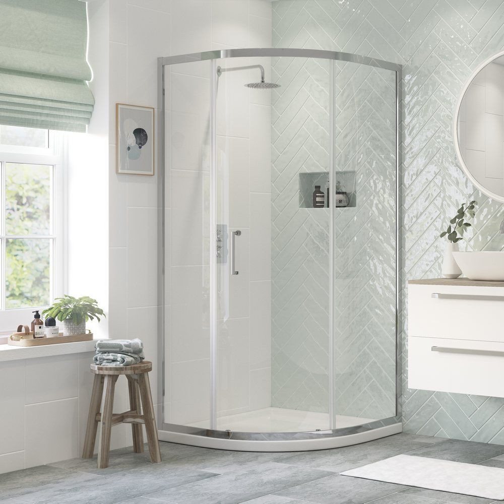 Ajax Tori 8mm Chrome One Door Quadrant Shower Enclosure