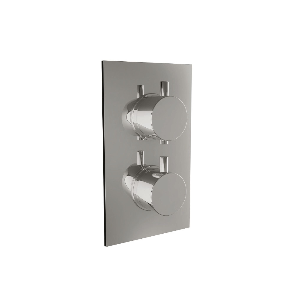 Ajax Valve Twin Round Handle One Outlet Chrome