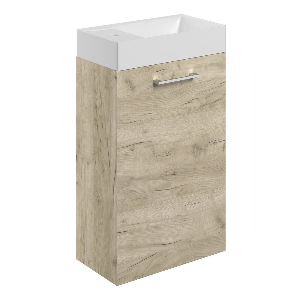 Ajax Walesby Wall Hung 410mm Oak Vanity Unit and Basin