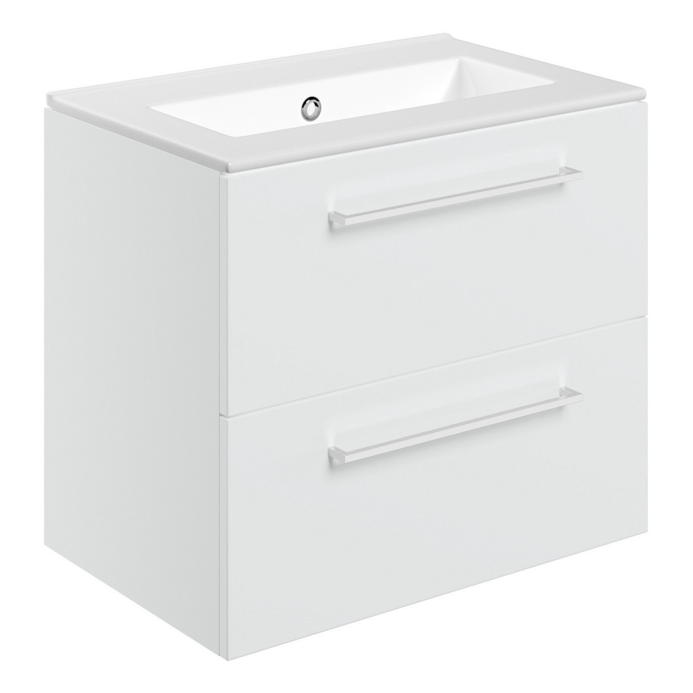 Ajax Walesby Wall Hung 610mm Gloss White Vanity Unit and 0TH Basin