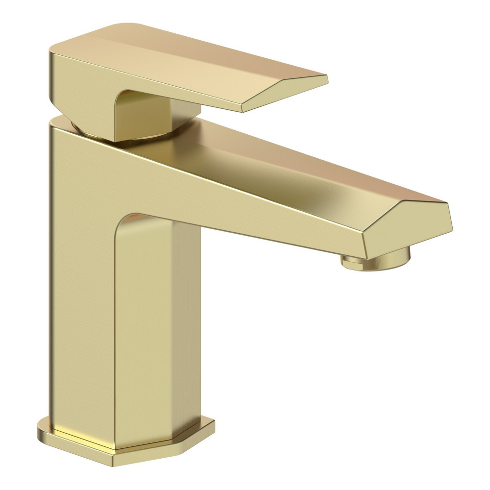 Ajax Welland Basin Mixer with Waste in Brushed Brass