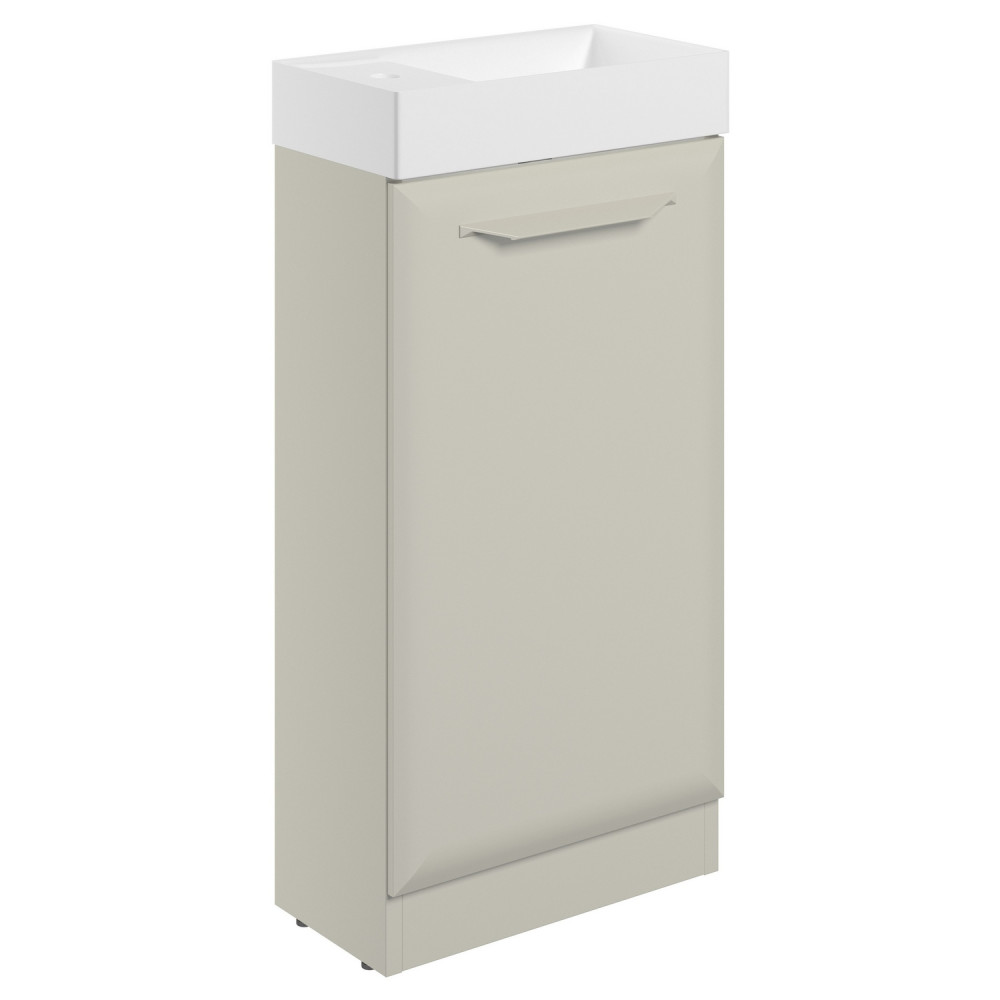 Ajax Westlaby 400mm Matt Latte Cloakroom Vanity Unit with Basin