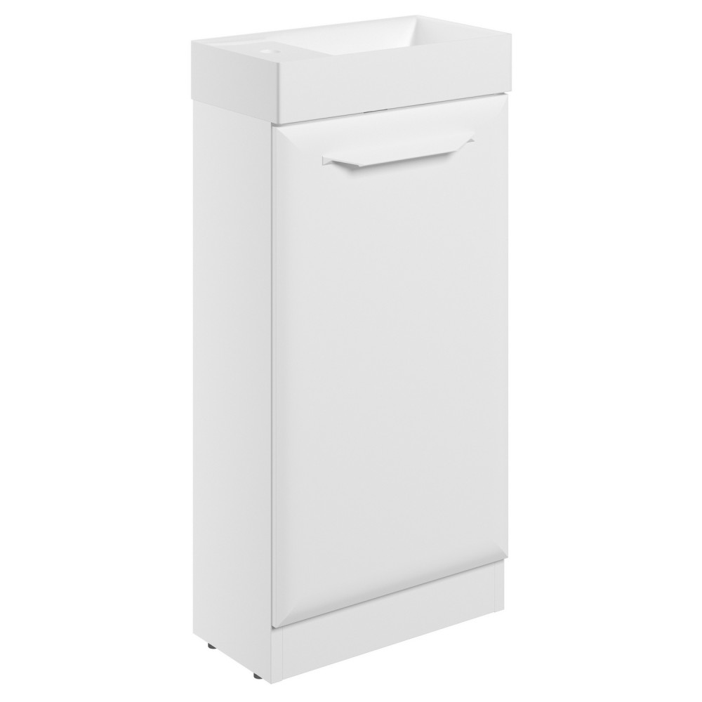 Ajax Westlaby 400mm Matt White Cloakroom Vanity Unit with Basin