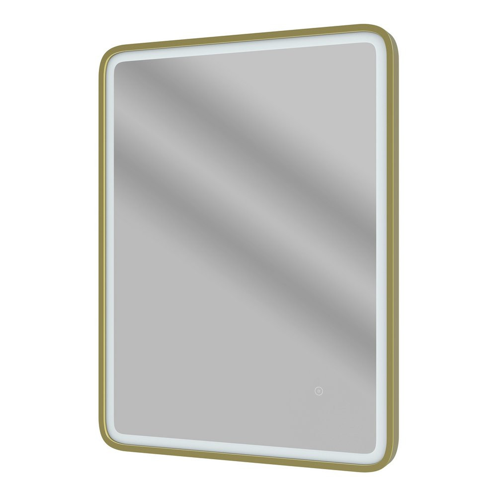 Ajax Woad 600mm Brushed Brass Front Lit LED Bathroom Mirror