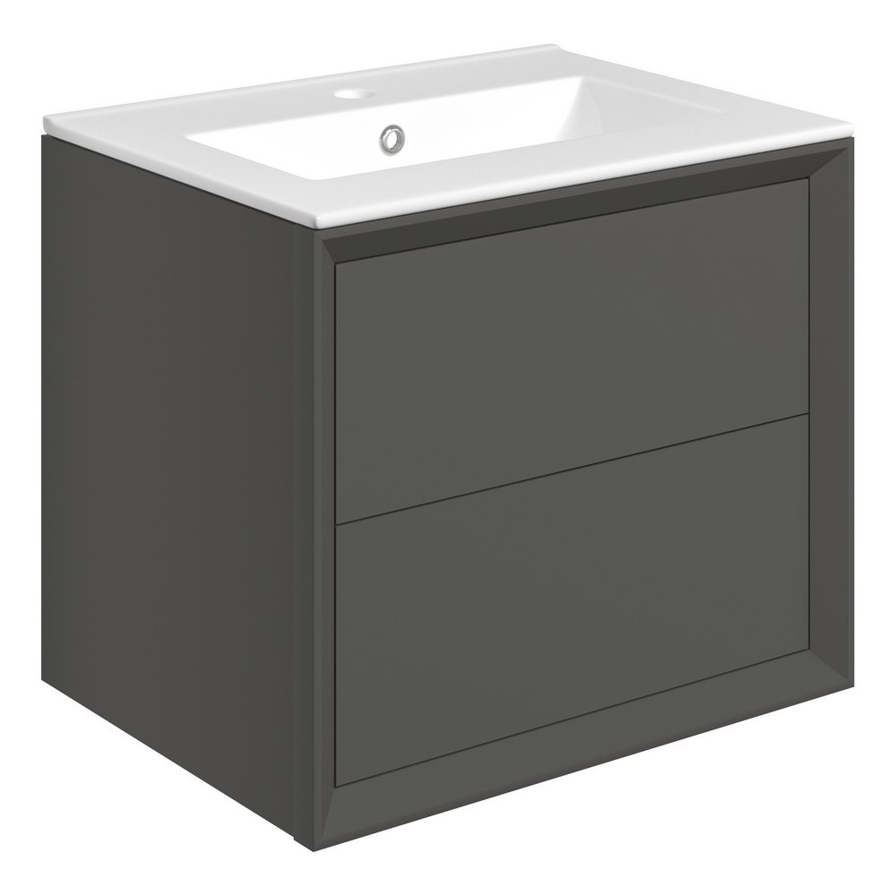 Ajax Yarborough Matt Clay 615mm Wall Hung Vanity Unit with 1TH Basin