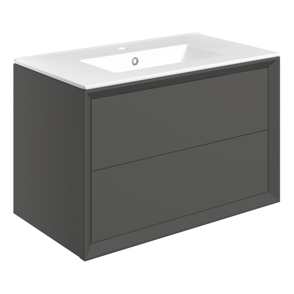 Ajax Yarborough Matt Clay 815mm Wall Hung Vanity Unit and Basin