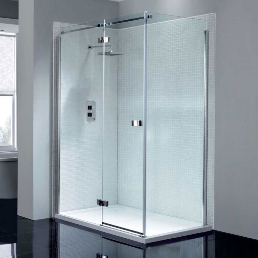 April Prestige2 Frameless 1000mm Hinge Shower Door with In-line Panel