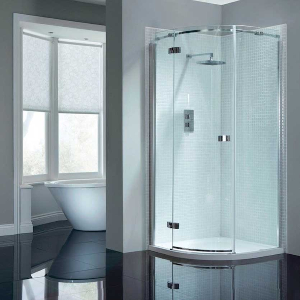 April Prestige2 Frameless Single Door Quadrant Shower Enclosure 800mm x 800mm