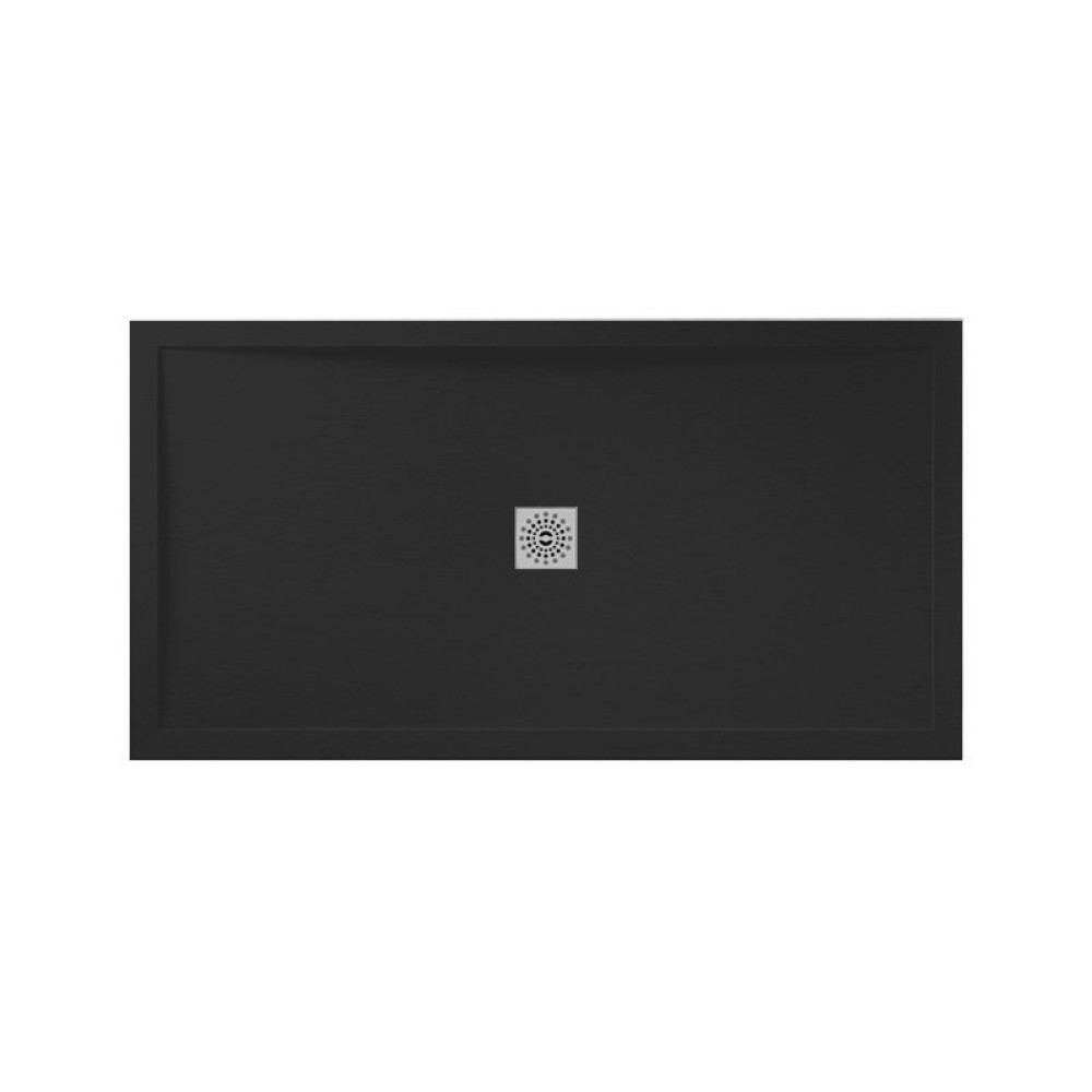 April Waifer Slate Effect Black 1500 x 900mm Shower Tray